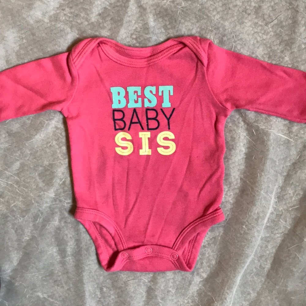 Baby girl “baby sis” newborn onesie